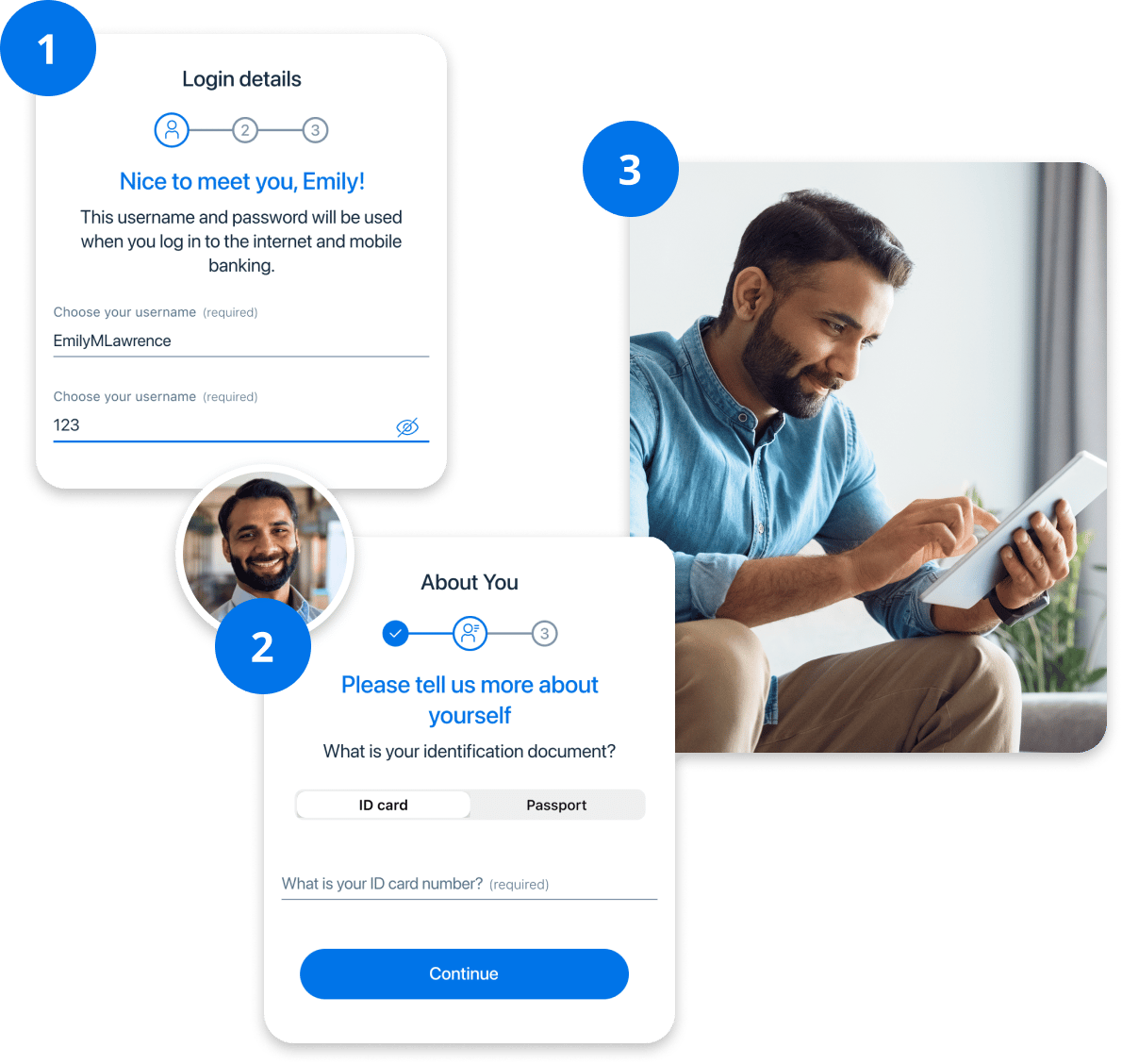 Simplified digital account opening onboarding